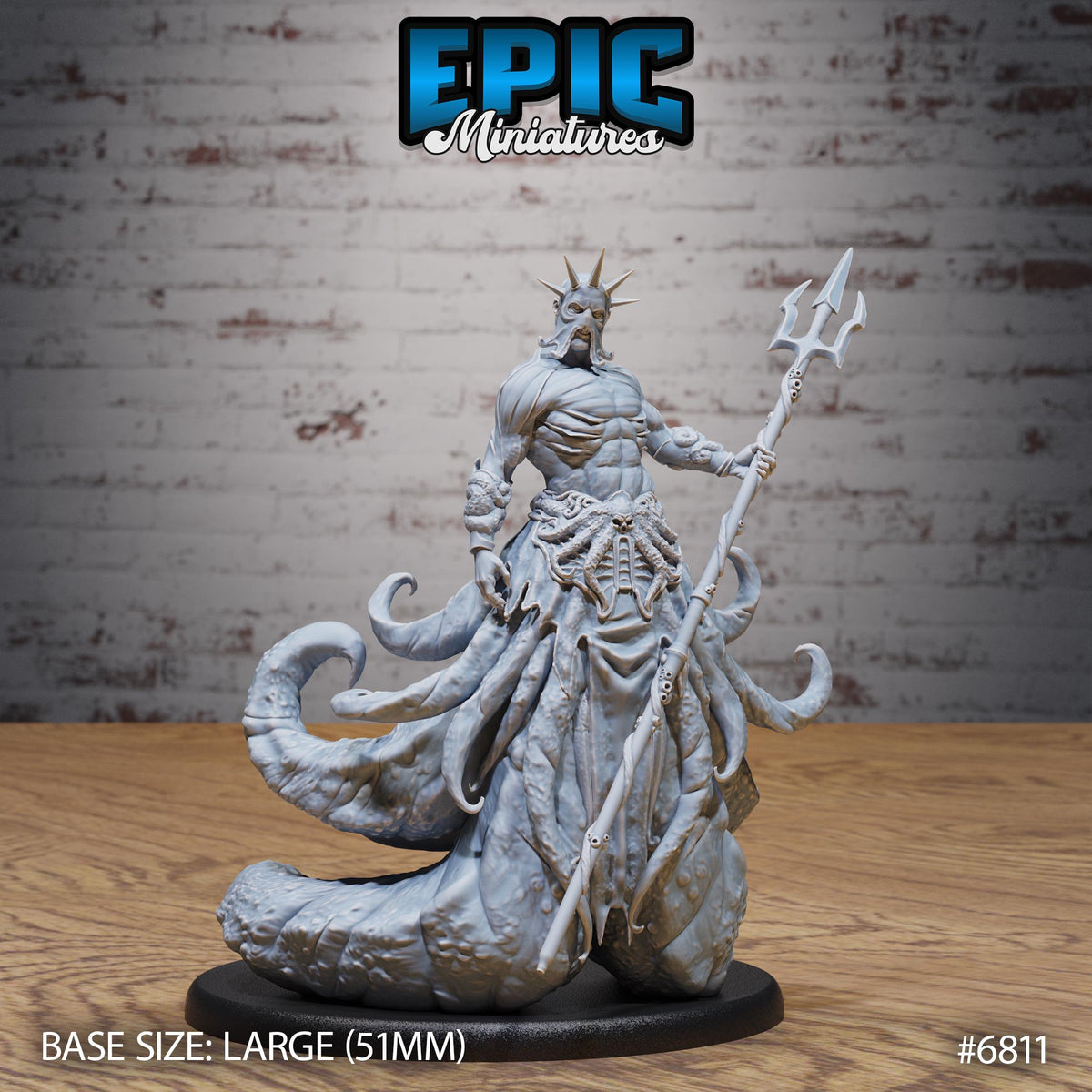 Dagon High Priest Option #6811 front DND miniature Void Incarnate 16k resin