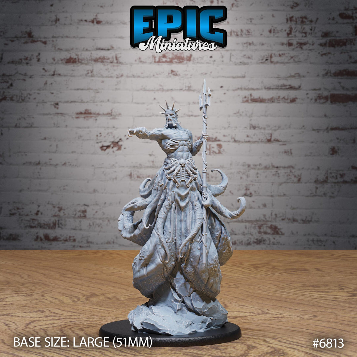 Dagon High Priest Option #6813 front DND miniature Void Incarnate 16k resin