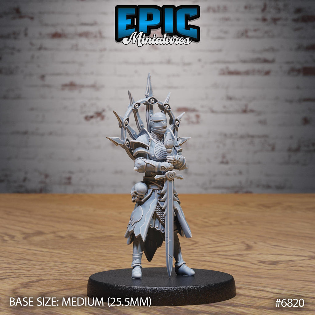 All-Seeing Knight Option #6820 front DND miniature Void Incarnate 16k resin