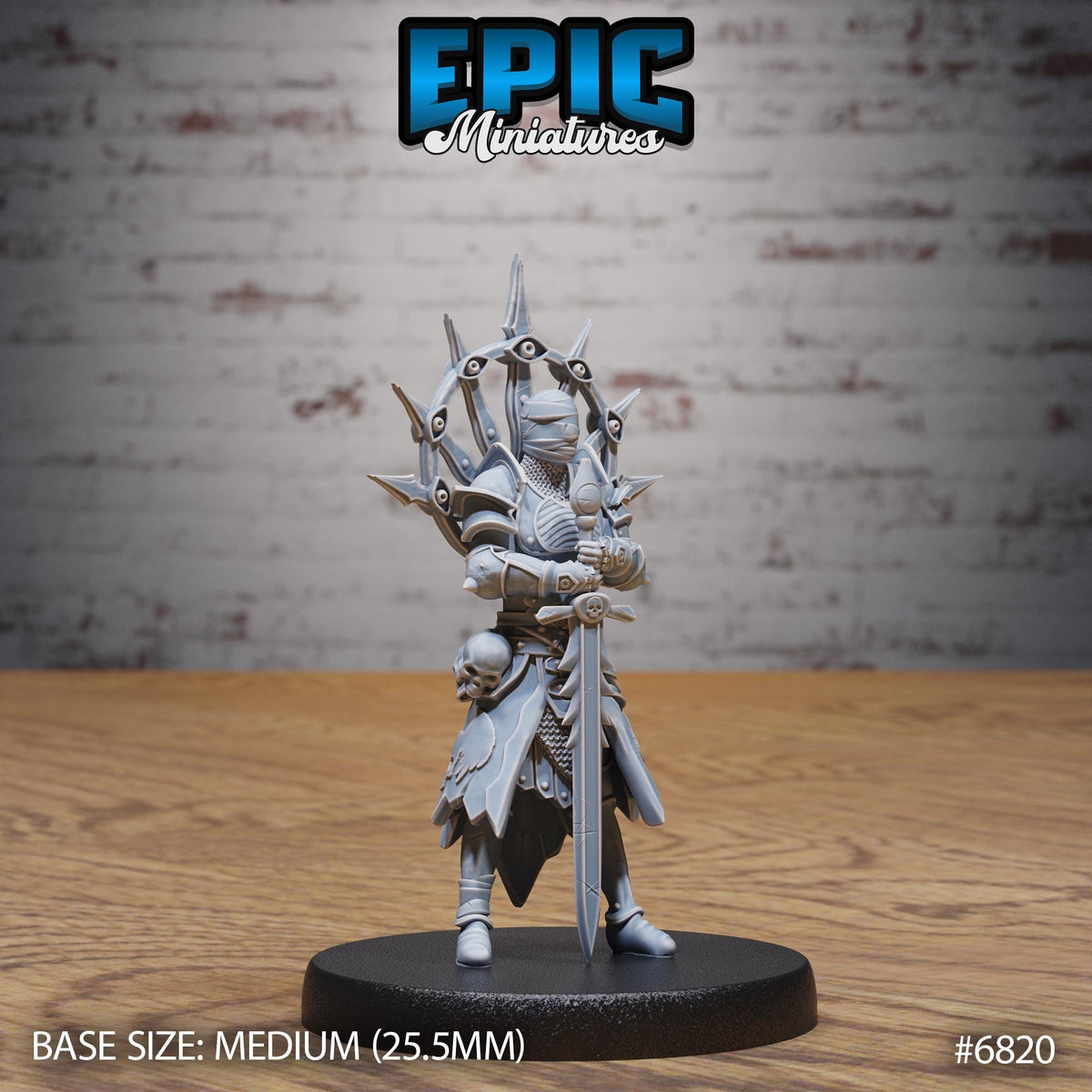 All-Seeing Knight Option #6820 front DND miniature Void Incarnate 16k resin