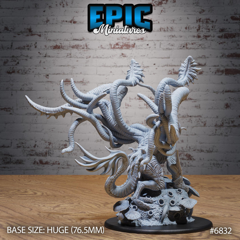 Eldritch Void Dragon DND Miniature Void Incarnate Collection Dungeons and Dragons - Lovecraft Cthulhu Cosmic Horror Eldritch Void Dragon back DND miniature  16k resin