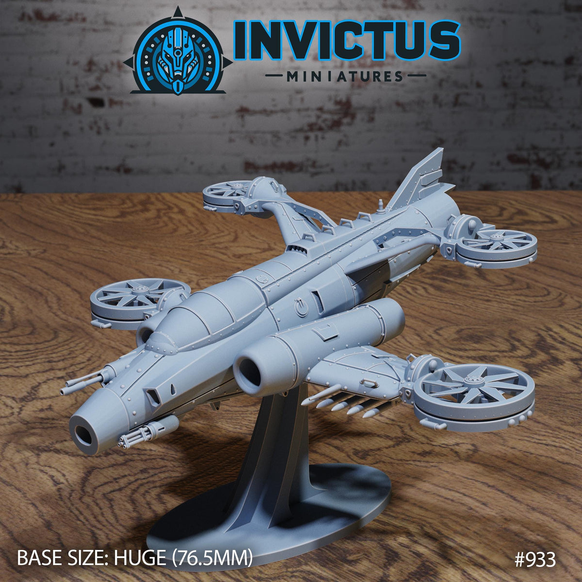 Precision Strike Jet Strike Jet w/ stand front DND miniature Crimson Front 16k resin