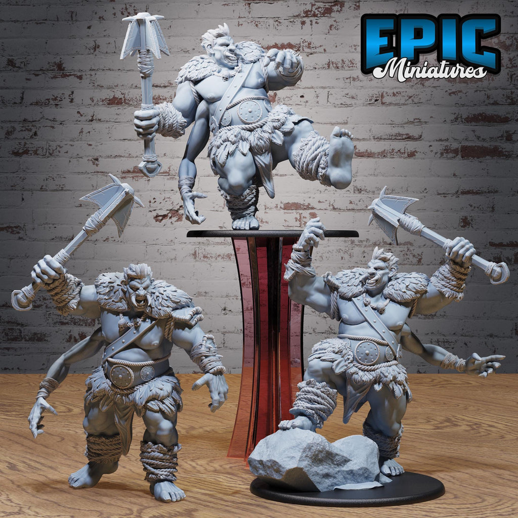 Half Troll Giant Set of 3 DND miniatures group photo Norse Barbarians