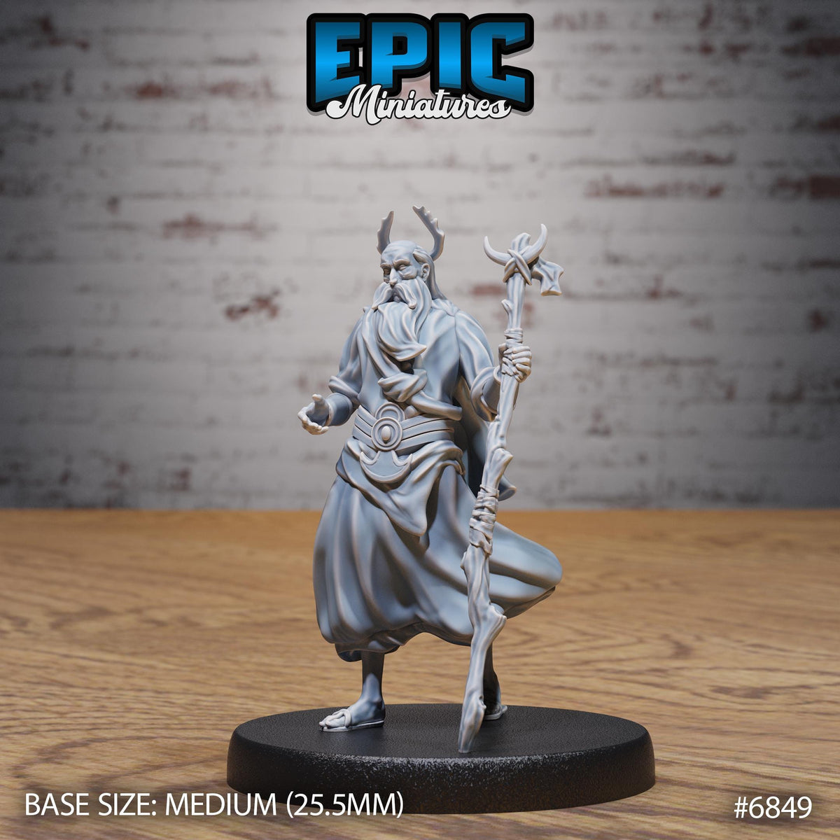 Druid Mimir Avatar Option #6849 front DND miniature Norse Barbarians 16k resin