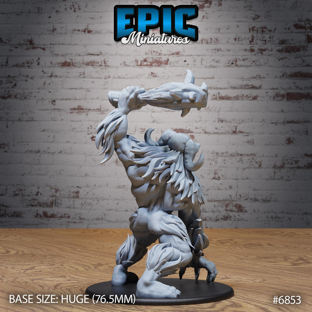 Abominable Yeti Option #6853 back DND miniature Norse Barbarians 16k resin