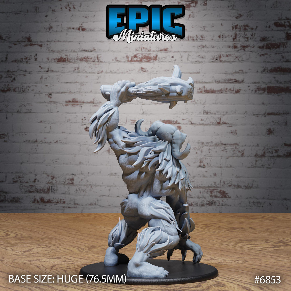 Abominable Yeti Option #6853 back DND miniature Norse Barbarians 16k resin