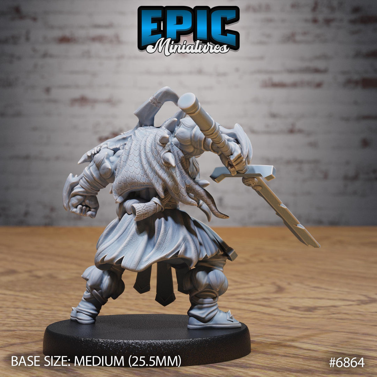 Viking Barbarian Option #6864 back DND miniature Norse Barbarians 16k resin