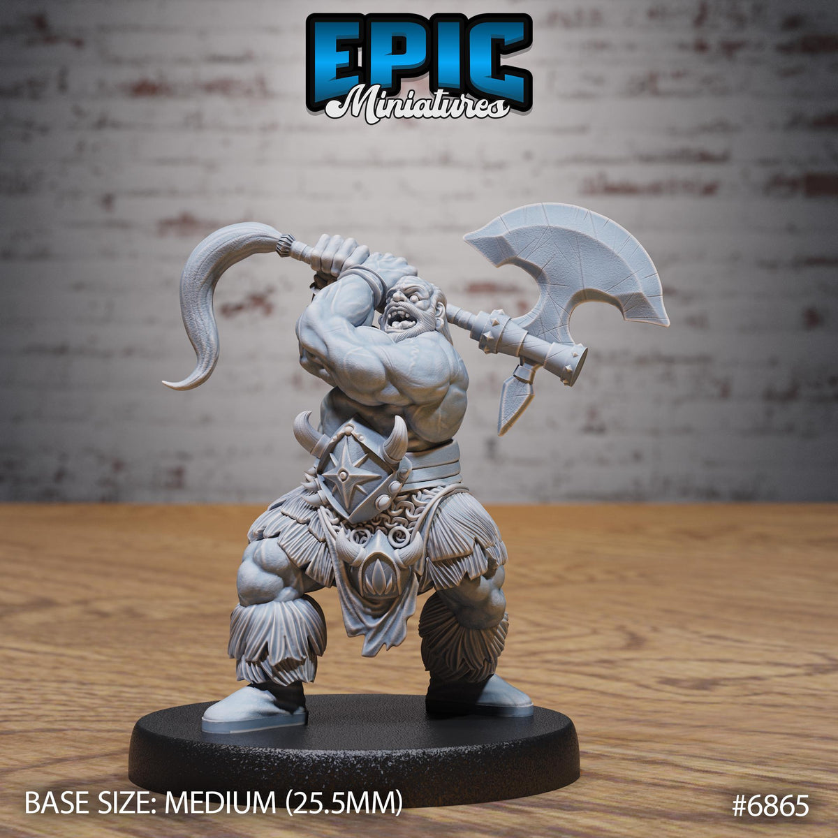 Viking Barbarian Option #6865 front DND miniature Norse Barbarians 16k resin