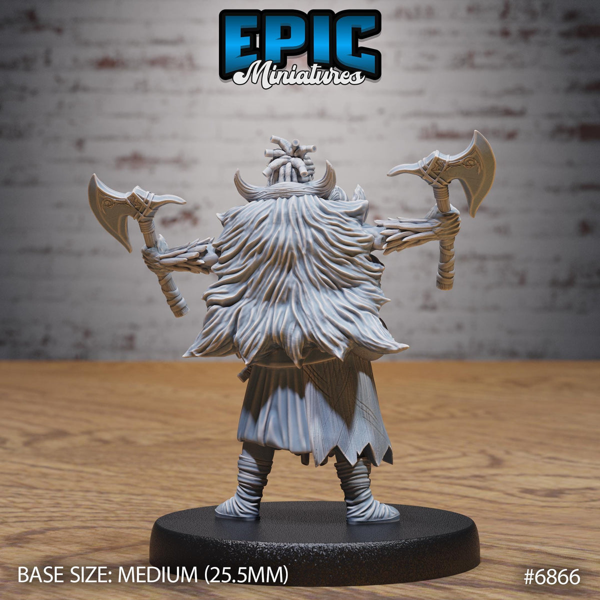 Viking Barbarian Option #6866 back DND miniature Norse Barbarians 16k resin