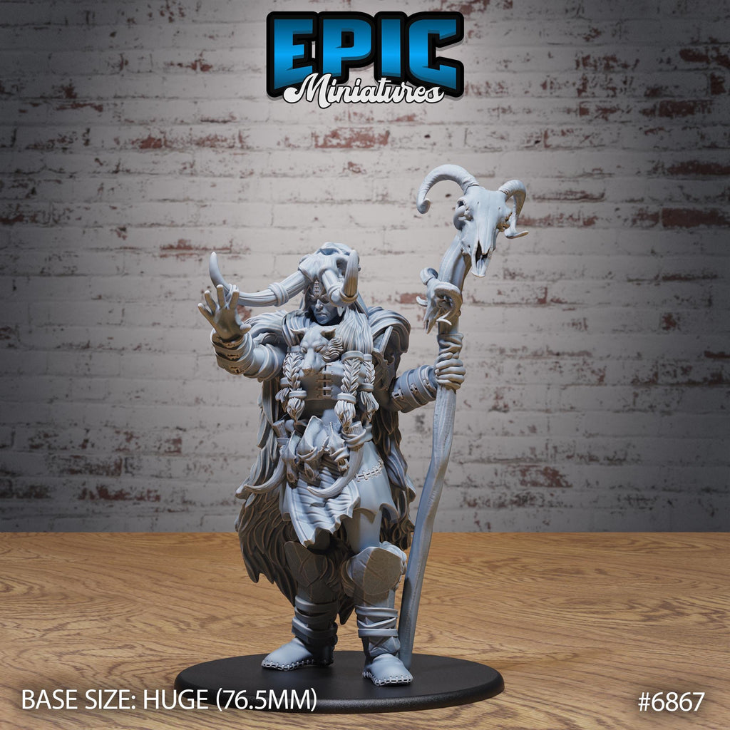 Frost Giantess Option #6867 front DND miniature Norse Barbarians 16k resin
