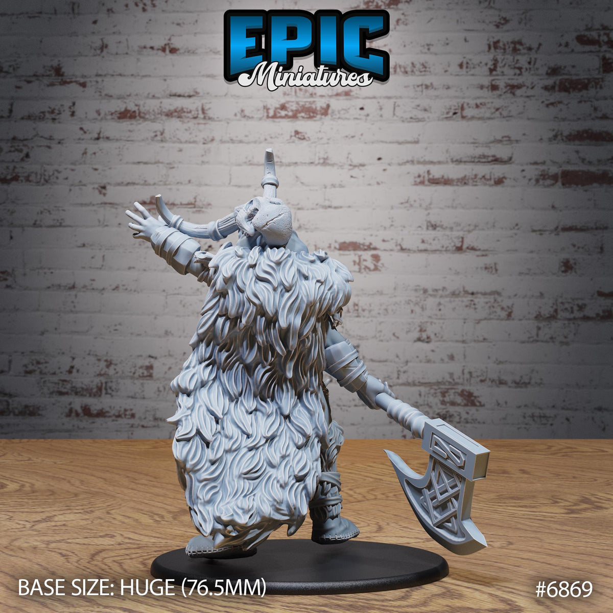 Frost Giantess Option #6869 back DND miniature Norse Barbarians 16k resin
