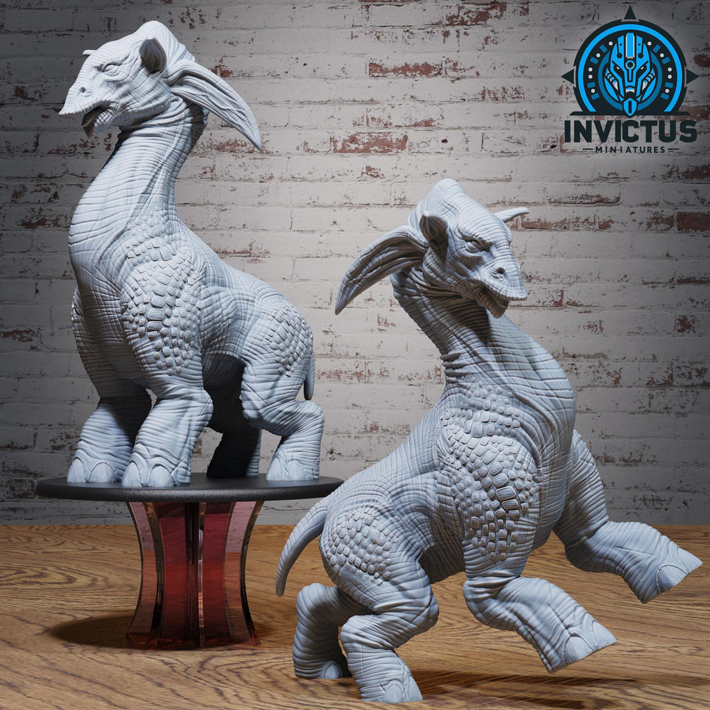 Sandtreader Beast Option 1 w/ mount front DND miniature Starforged Family 16k resin
