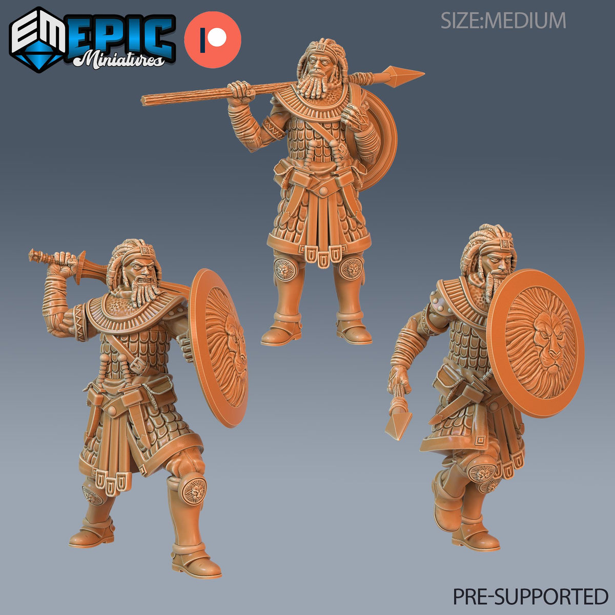 Tribe Guard Set of 3 DND miniatures group photo Forgotten Utopia