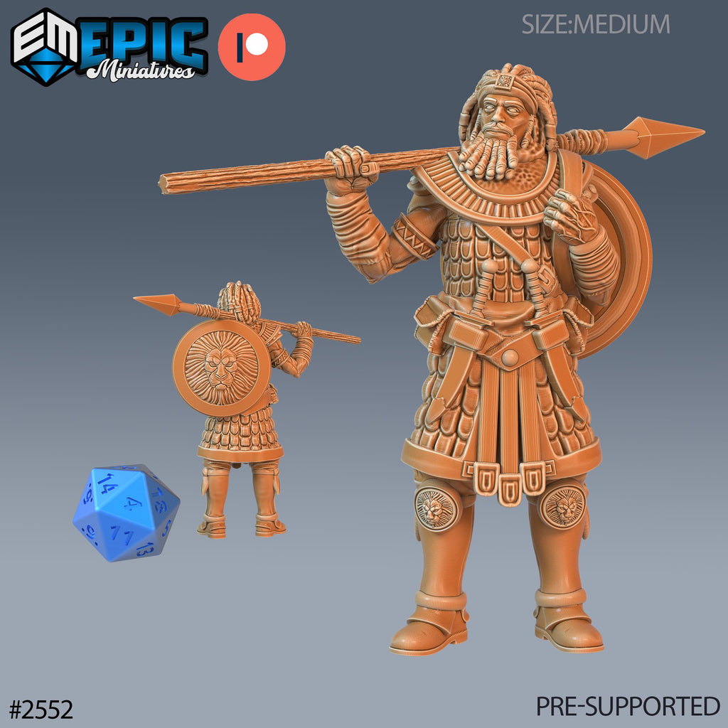 Tribe Guard Option #2552 front DND miniature Forgotten Utopia 16k resin