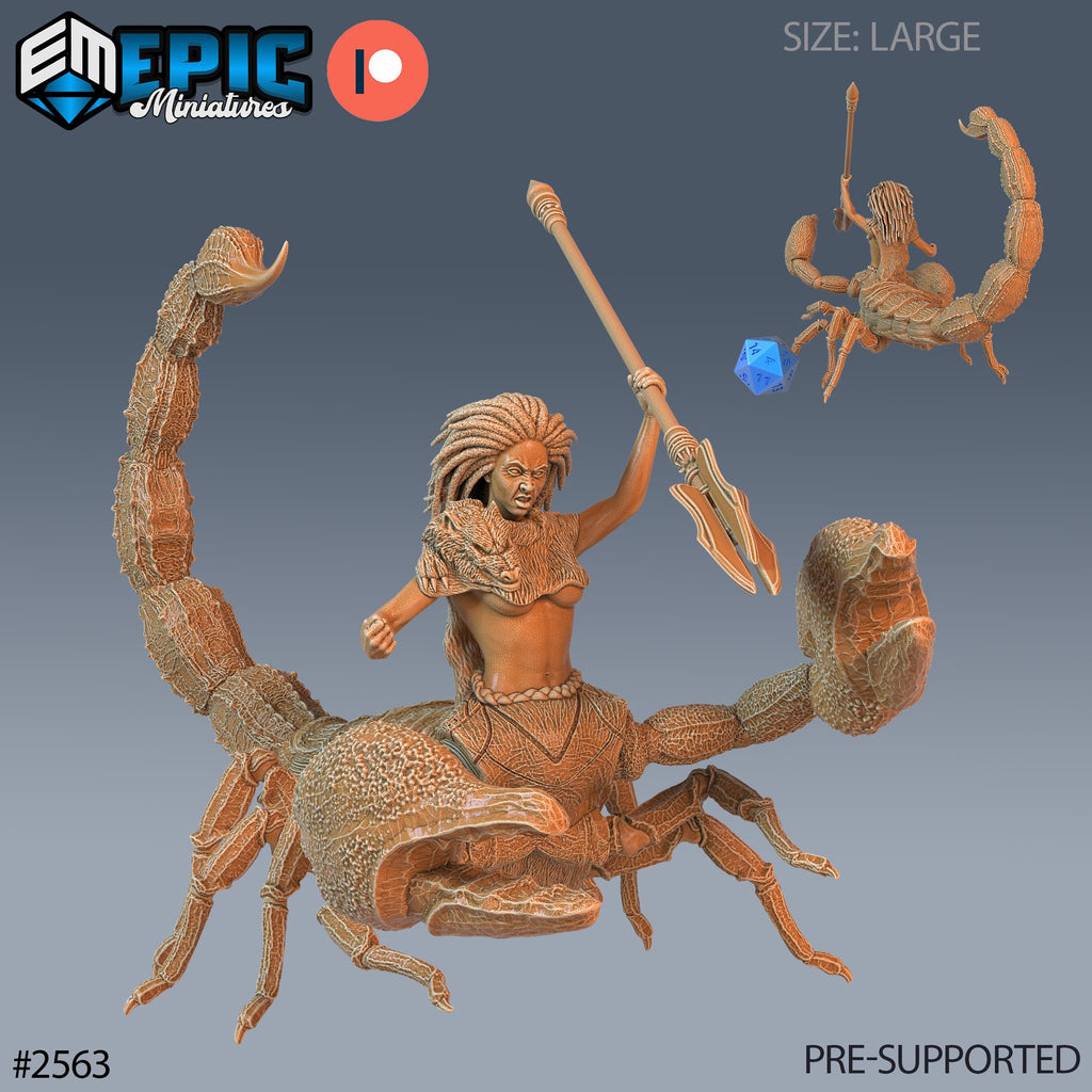 Scorpion Arachne Option #2563 front DND miniature Forgotten Utopia 16k resin
