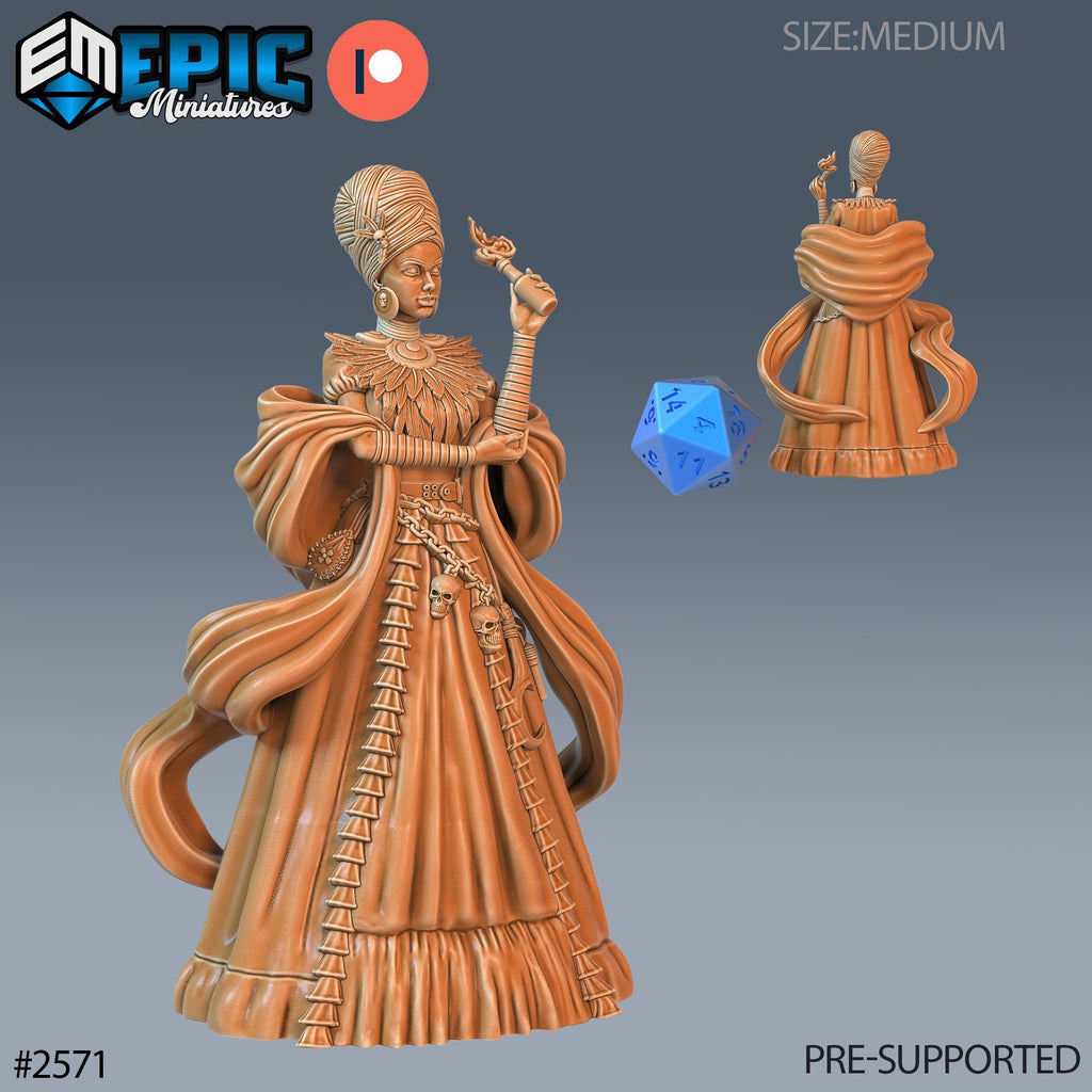 Southern Queen Option #2571 front DND miniature Forgotten Utopia 16k resin