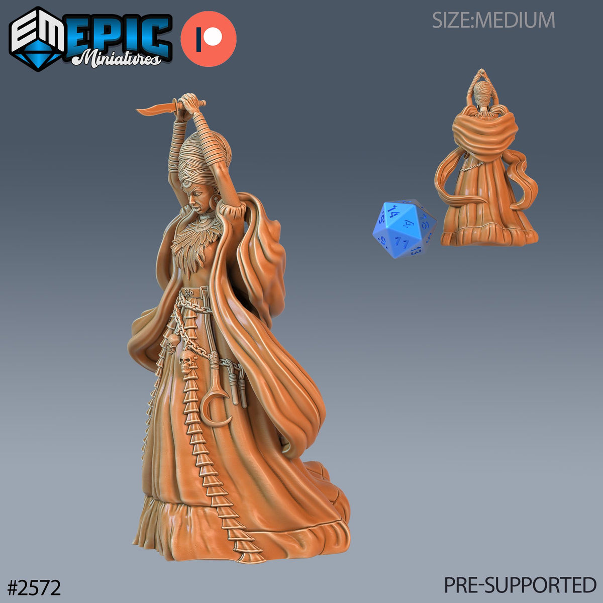Southern Queen Option #2572 front DND miniature Forgotten Utopia 16k resin