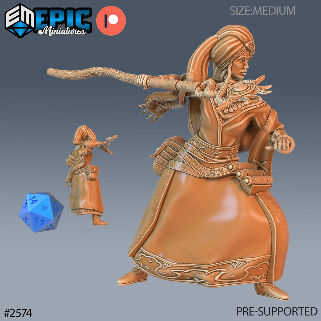 Tribe Seer Option #2574 front DND miniature Forgotten Utopia 16k resin