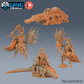Voodoo Priest and Crocodile Mount Set of 3 DND miniatures group photo Forgotten Utopia