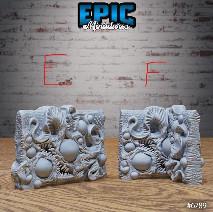 Void Environment Set D front DND miniature Void Incarnate 16k resin