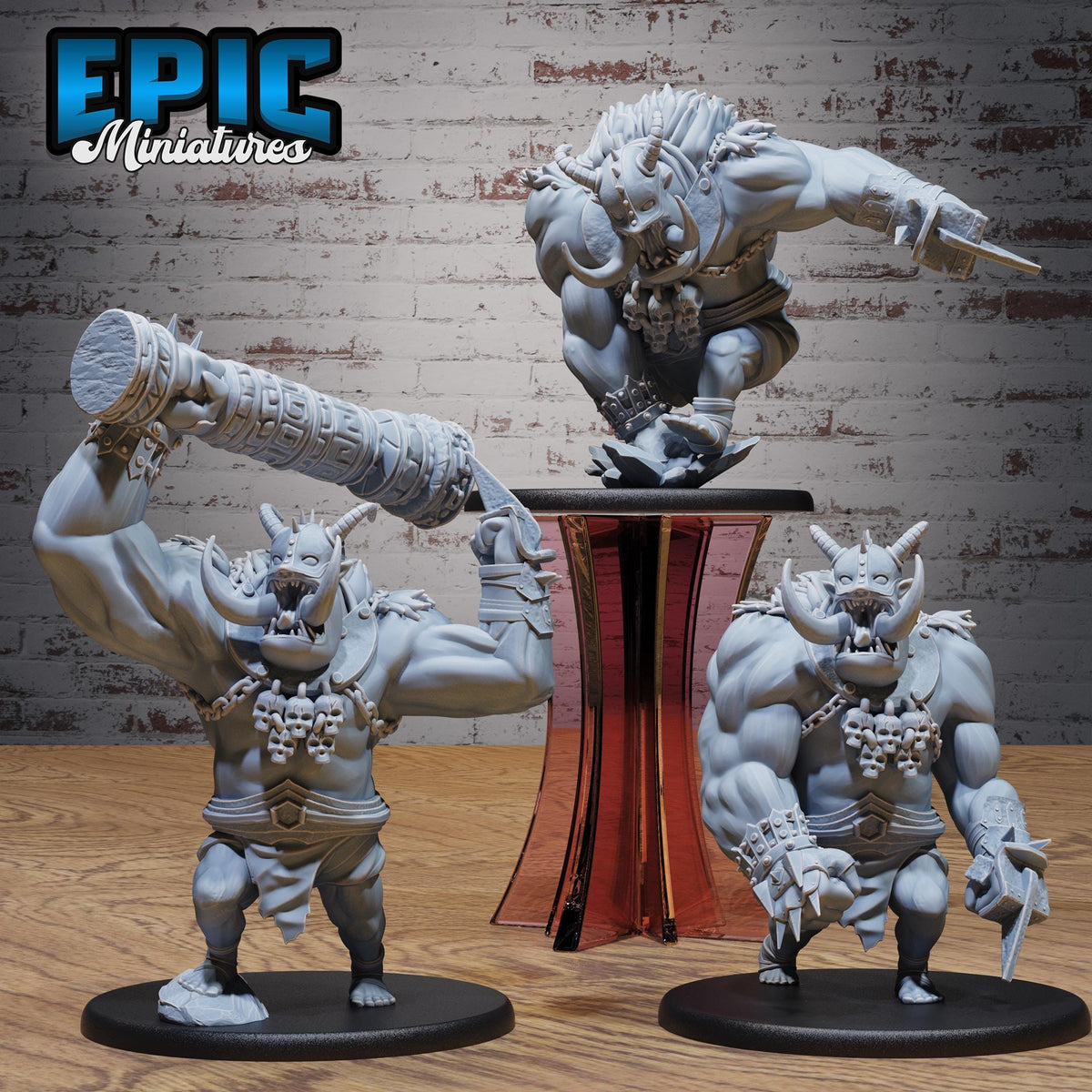 Chaos Troll Set of 3 DND miniatures group photo Void Incarnate