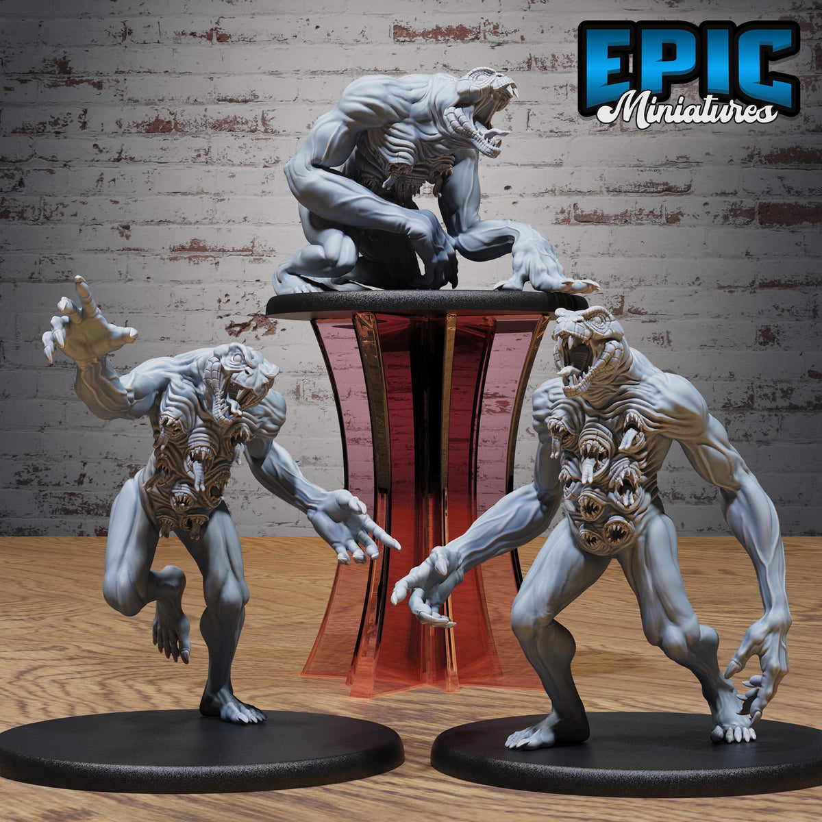 Spawn of Yig Set of 3 DND miniatures group photo Void Incarnate