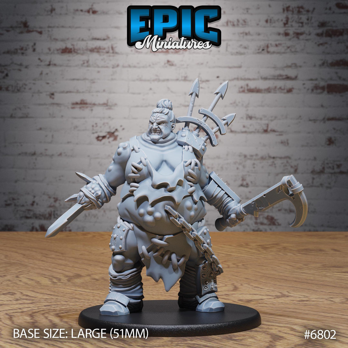 Cannibal Mutant Option #6802 front DND miniature Void Incarnate 16k resin
