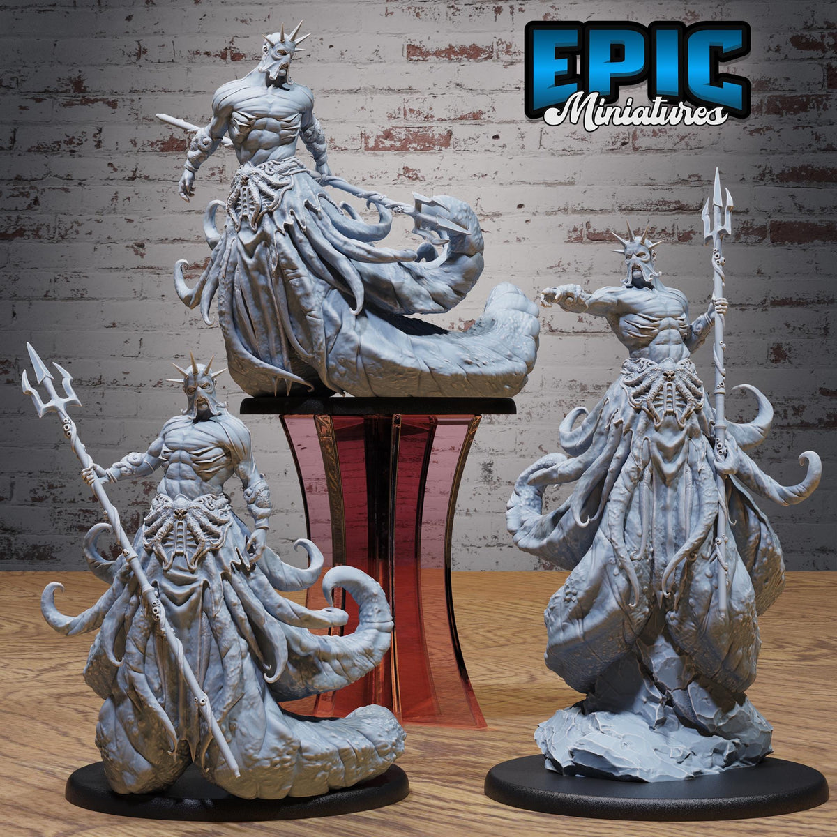 Dagon High Priest Set of 3 DND miniatures group photo Void Incarnate