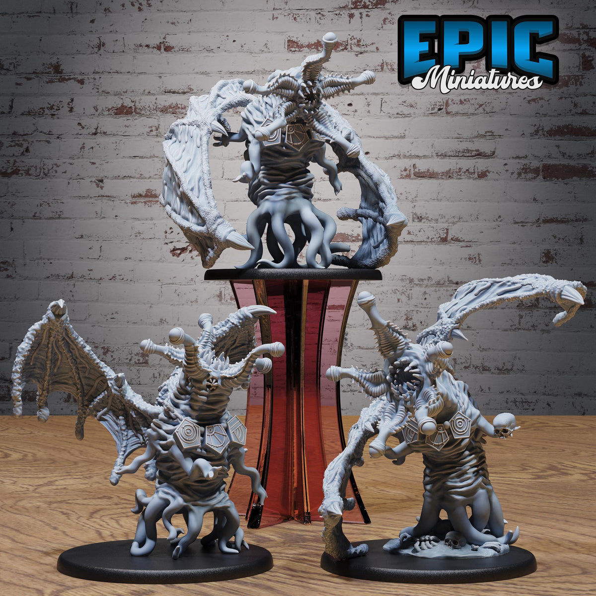 Elder Thing Set of 3 DND miniatures group photo Void Incarnate