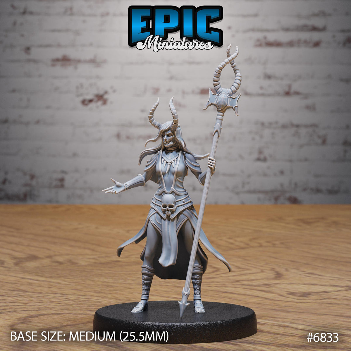 Hel Avatar Option #6833 front DND miniature Norse Barbarians 16k resin