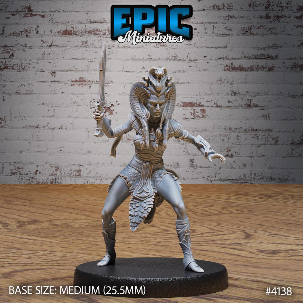 Cleopatra Royal Guard Option #4138 front DND miniature Bone Dry Desert 16k resin