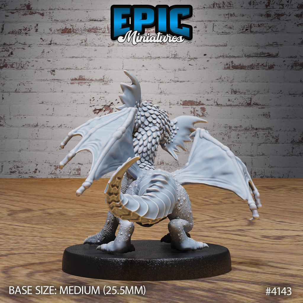 Blue Dragon Wyrmling Option #4143 back DND miniature Bone Dry Desert 16k resin