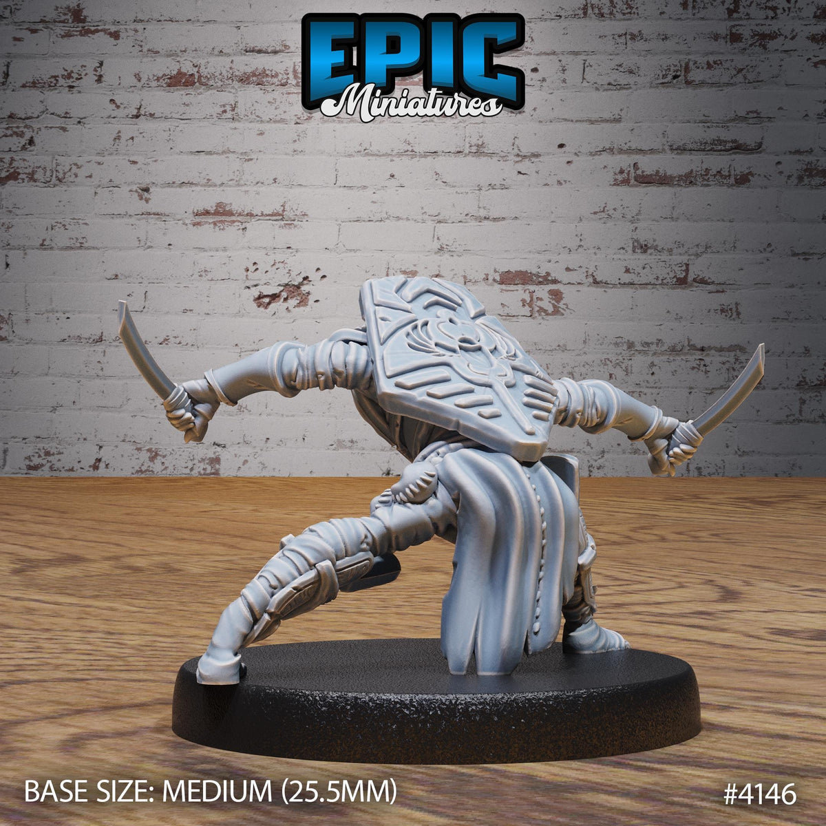 Mummy Warrior Option #4146 back DND miniature Bone Dry Desert 16k resin