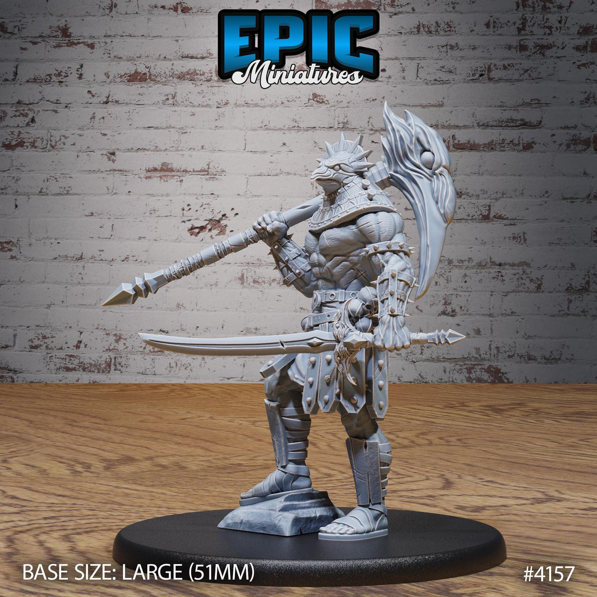 Horus Avatar Option #4157 front DND miniature Bone Dry Desert 16k resin