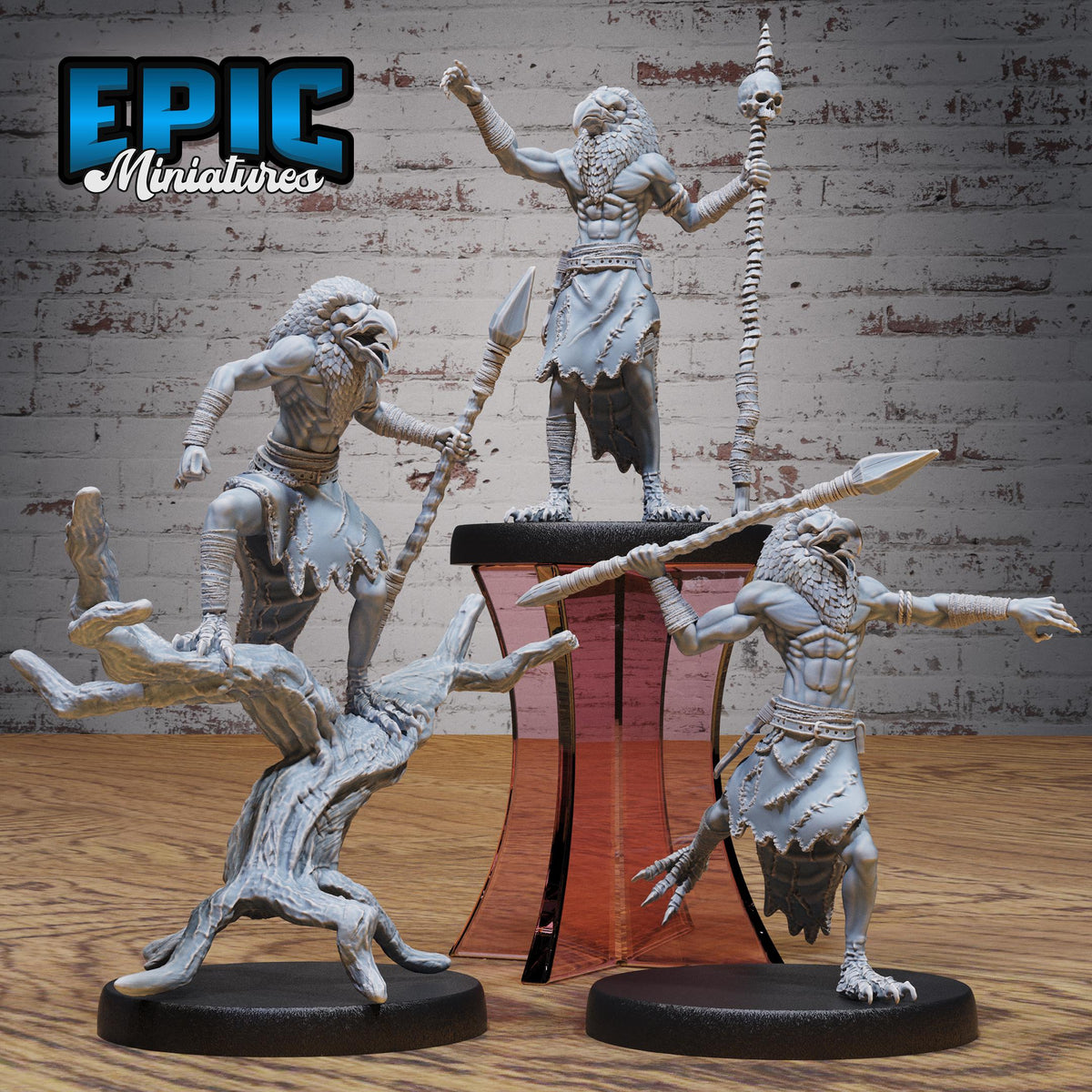 Servant of Thot Set of 3 DND miniatures group photo Bone Dry Desert
