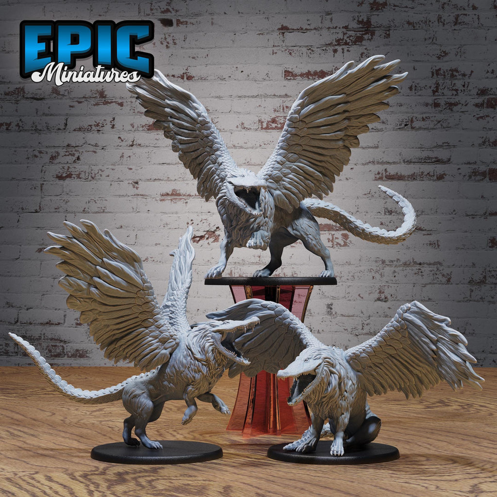 Ammit Beast Set of 3 DND miniatures group photo Bone Dry Desert