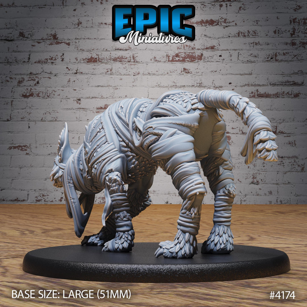 Lynx Mummy Option #4174 back DND miniature Bone Dry Desert 16k resin