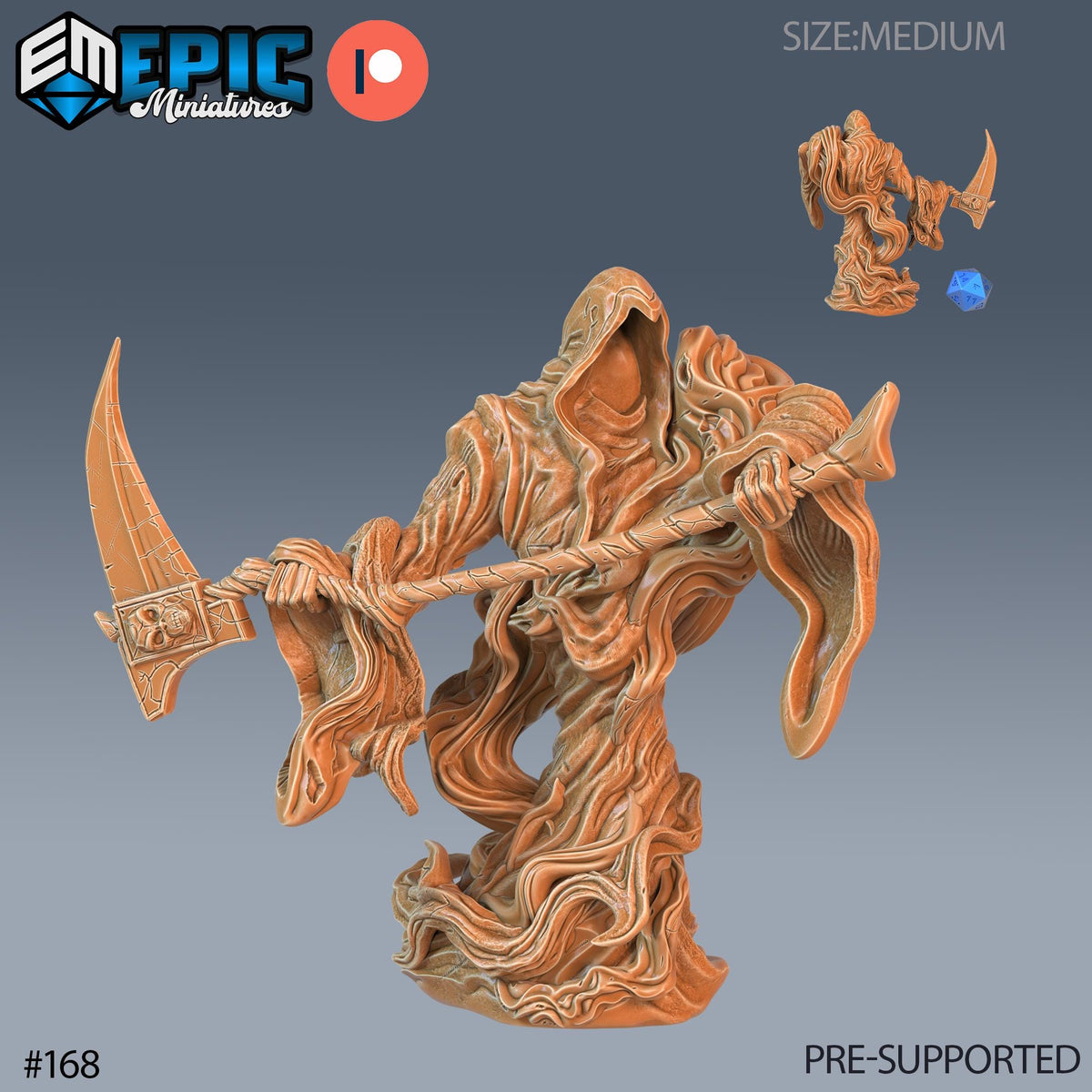 Wraith Option #168 front DND miniature Castle of Terror 16k resin