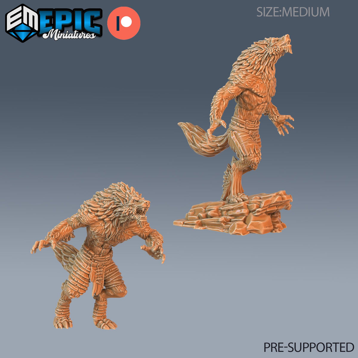 Werewolf Set of 4 DND miniatures group photo Castle of Terror