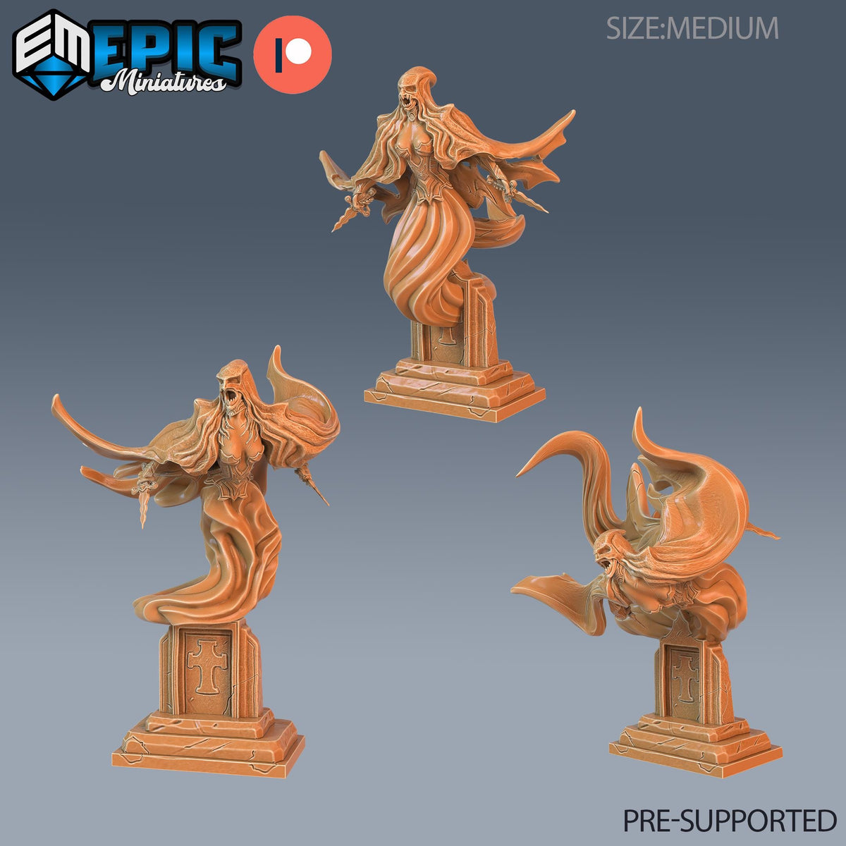 Specter Set of 3 DND miniatures group photo Castle of Terror