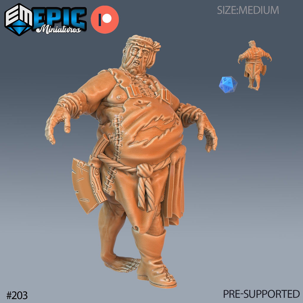 Zombie Option #203 front DND miniature Castle of Terror 16k resin