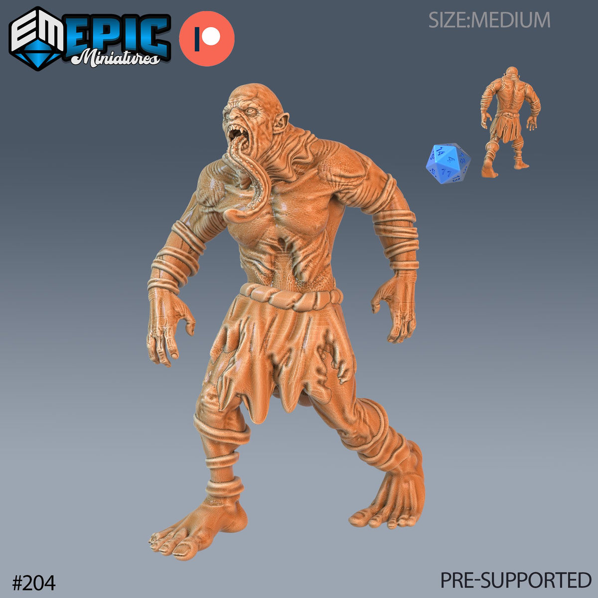 Ghoul Option #204 front DND miniature Castle of Terror 16k resin