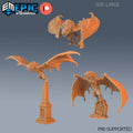 Giant Bat Set of 3 DND miniatures group photo Castle of Terror