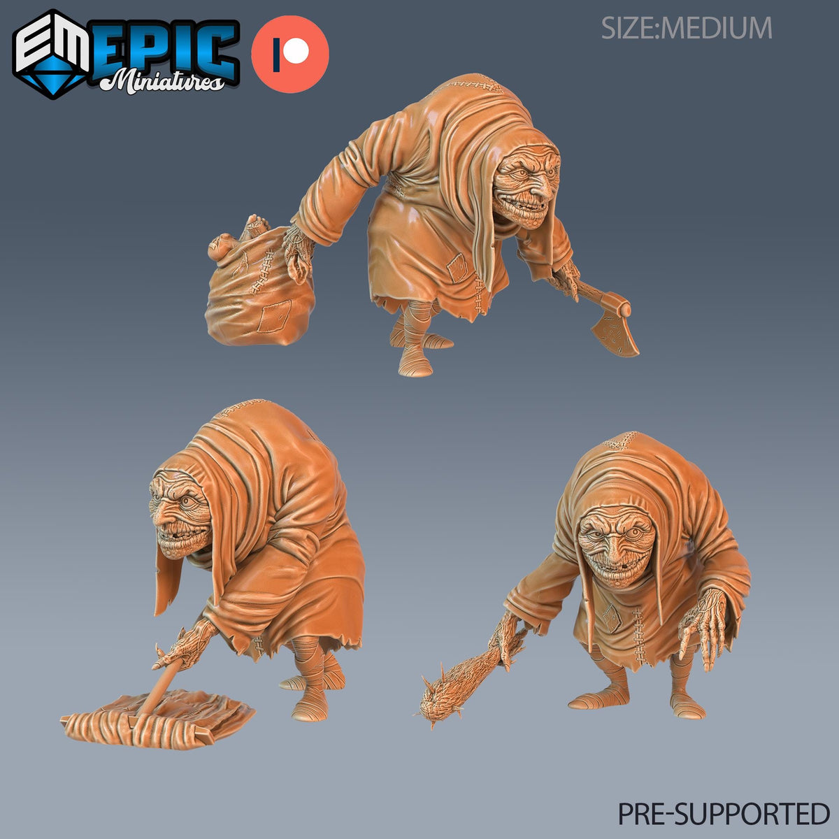Hunchback Set of 3 DND miniatures group photo Castle of Terror