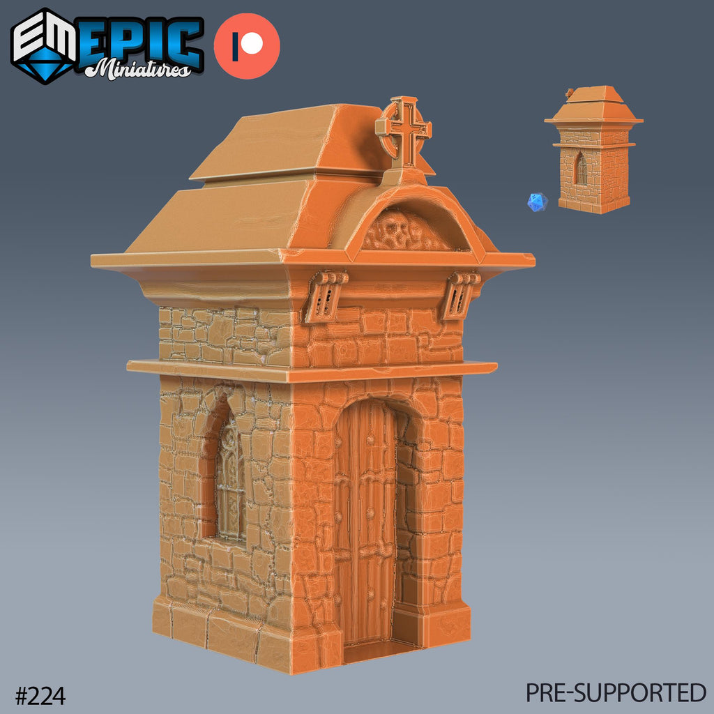 Graveyard Terrain Scatter Set Prop 1 front DND miniature Castle of Terror 16k resin