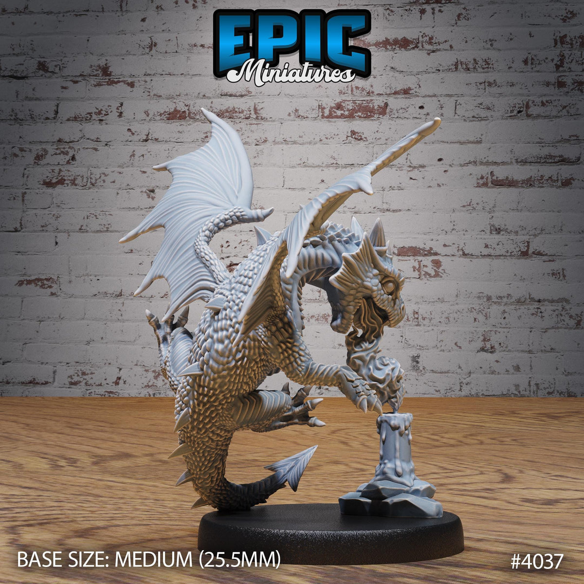 Red Dragon Wyrmling Option #4037 back DND miniature Elemental Lands 16k resin