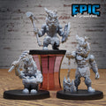 Fire Dwarf Set of 3 DND miniatures group photo Elemental Lands