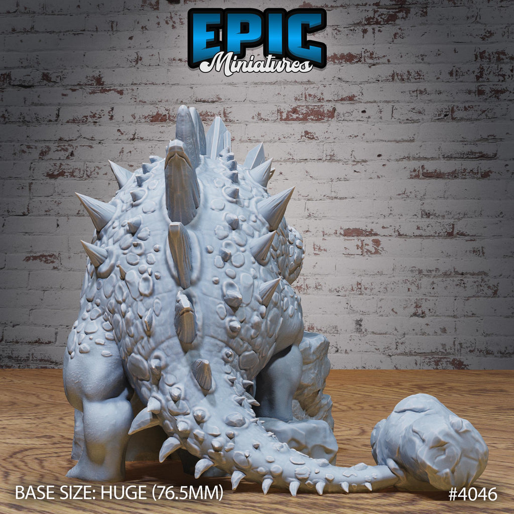 Hammertail Dinosaur Option #4046 back DND miniature Elemental Lands 16k resin