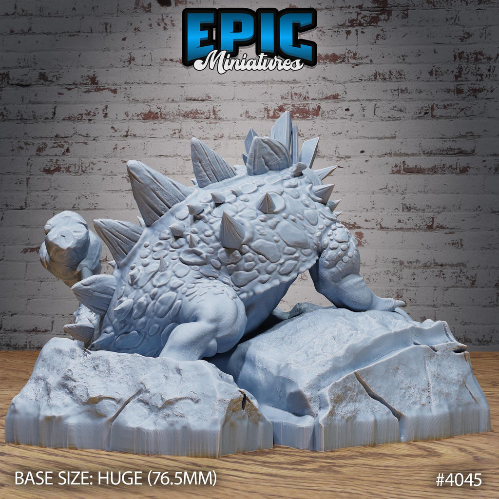 Hammertail Dinosaur Option #4045 back DND miniature Elemental Lands 16k resin