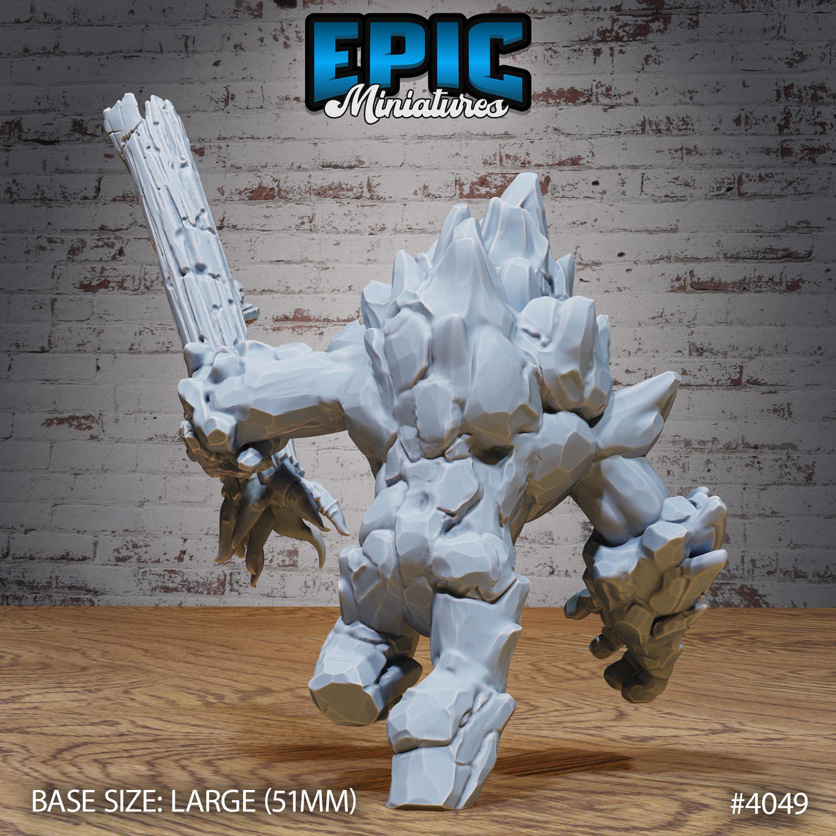 Elemental Earth Option #4049 back DND miniature Elemental Lands 16k resin